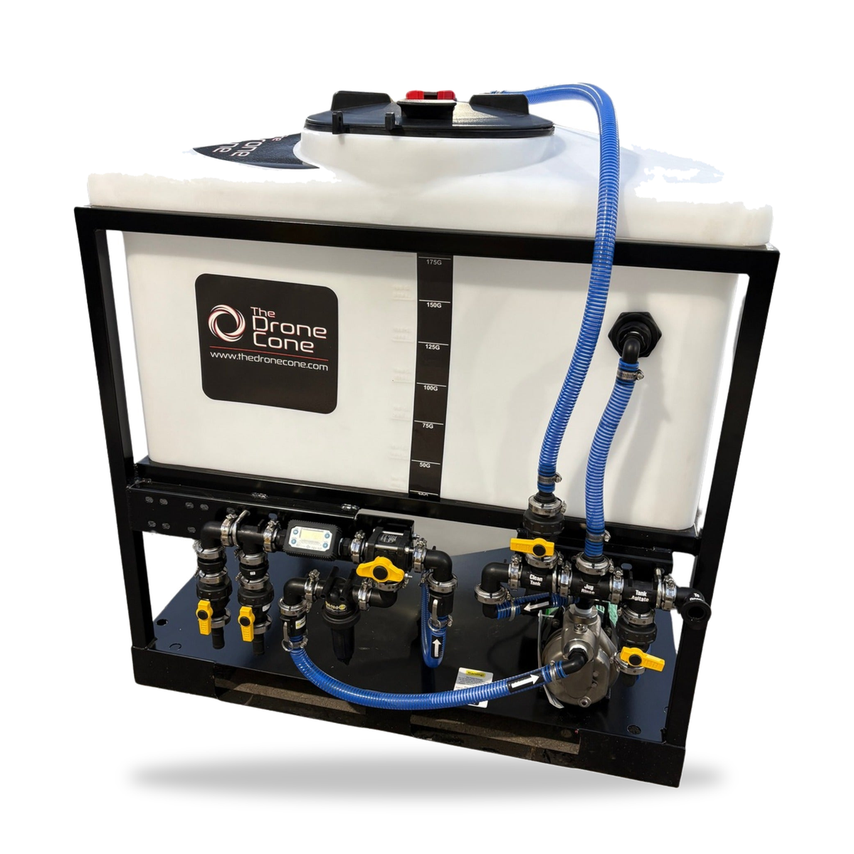 Drone Cone 200 Gallon mixing system, black edition