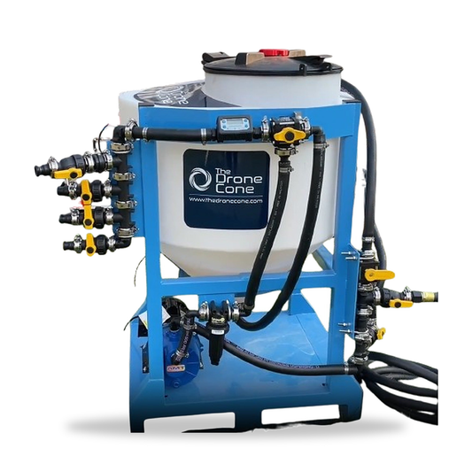 Drone Cone 85 gallon mixing system
