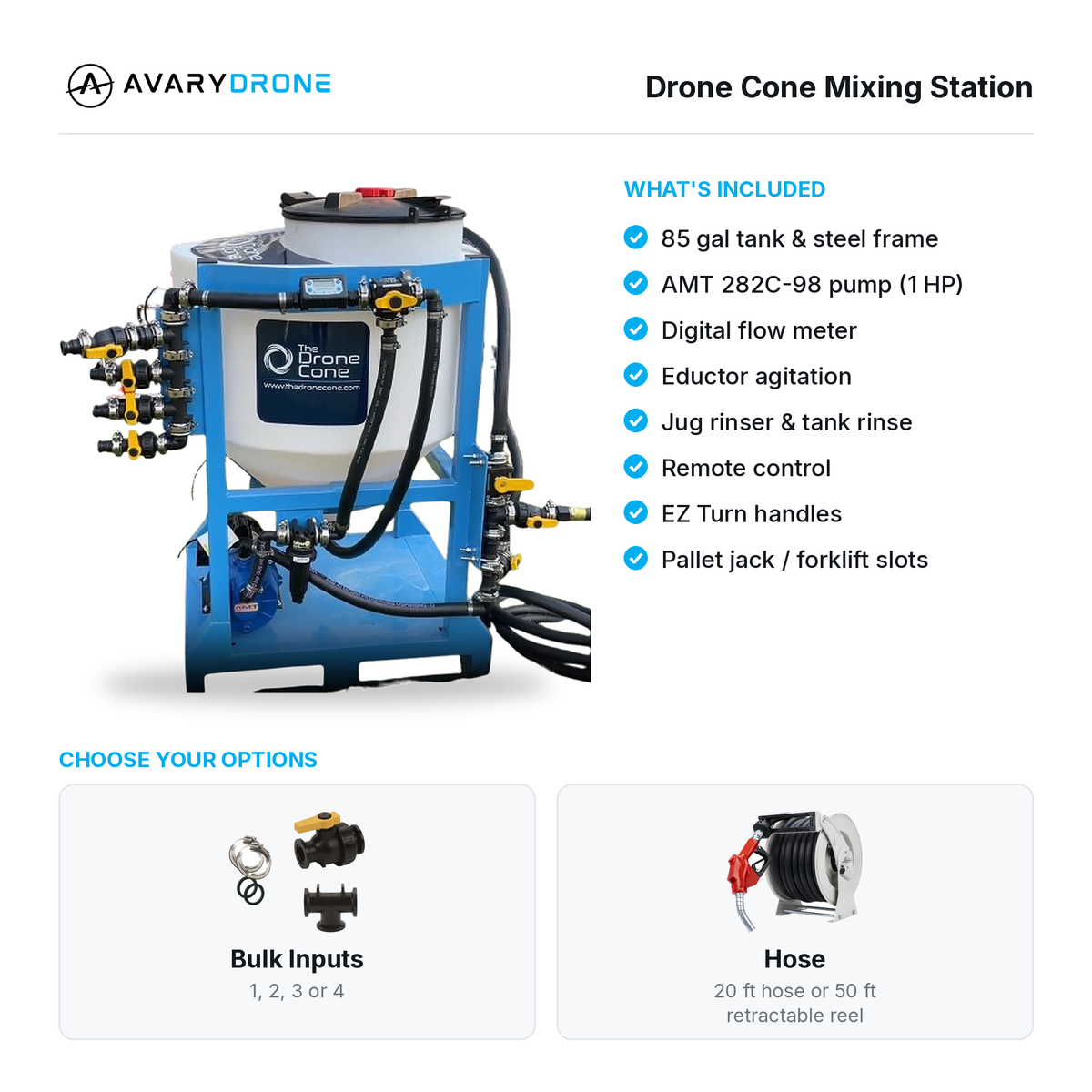 Drone Cone 85 gallon what's included